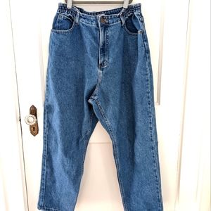 Vintage LL Bean jeans original fit / relaxed fit 100% cotton elastic waist